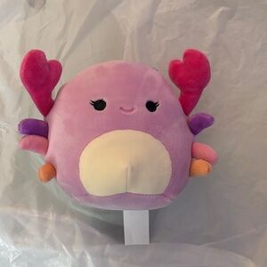 Cailey the Pink Crab squishmallow. 6” New without tags.